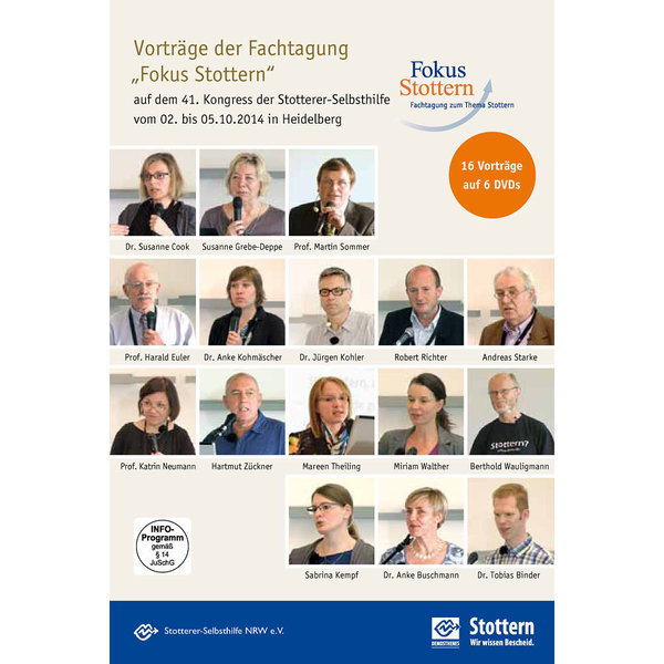 Stottern &amp; Selbsthilfe NRW e.V. (Hrsg.): Vorträge der Fachtagung „Fokus Stottern“ (DVD)